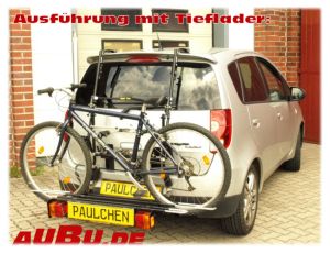 Mitsubishi Colt 5-türig Bj. 11/2008 bis 2012 Facelift MIT SPOILER ( Zusatzbeleuchtung beim Fahrradtransport empfohlen !!!) - Paulchen Grundträger - 871523 500