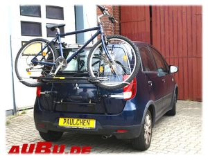 Mitsubishi Colt OHNE SPOILER 5-türig Bj. 11/2008 bis 2012 ( Zusatzbeleuchtung beim Fahrradtransport empfohlen !!!) - Paulchen Grundträger - 871513 500