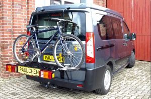 Peugeot Expert Tepee Bj. 01/2007 bis 04/2016 MIT Heckklappe ( Zusatzbeleuchtung und Kennzeichen beim Radtransport empfohlen !!!) - Paulchen Grundträger - 823901 300