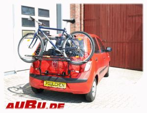 Hyundai i10 Bj. 03/2008 bis 10/2013 ( Zusatzbeleuchtung beim Fahrradtransport empfohlen !!) - Paulchen Grundträger - 884250 500