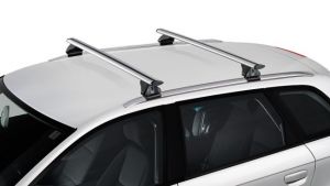 Mitsubishi Outlander 5-türig (10/2012 bis 2021) - Cruz Airo FIX Rail SILBER - Grundträger für Fahrzeuge mit aufliegender Reling