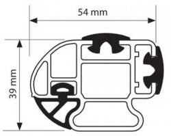 Dachträger Ford Tourneo Custom (08/2012 bis 07/2023) . H1 niedriges Dach. 3 Trägerbarren - KARGO PLUS Aluminium Schwerlassträger