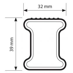 Dachträger Ford Tourneo Custom (08/2012 bis 07/2023) normales Dach H1. Länge L1/L2/L3. 3 Trägerbarren. KARGO (32x39mm) Schwerlastträger