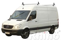 Dachträger Mercedes Sprinter  (2006 bis 06/2018). normales und hohes Dach H1/H2. Länge L1/L2/L3/L4. MIT Fixpunkte ODER MIT C-Schiene.  2 Trägerbarren  - DELTA Schwerlastträger