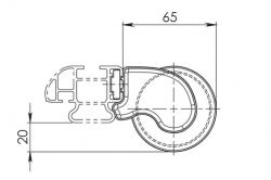 Leiterrolle (64cm breite) für Nordrive KARGO-PLUS Trägerbarren