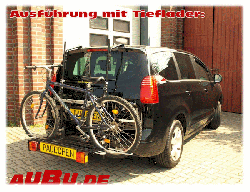 Peugeot 5008 Bj. 09/2009 bis  2017 ( Zusatzbeleuchtung  bei Fahrradtarnsport empfohlen) - Paulchen Grundträger - 823650 300