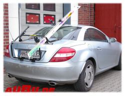 Mercedes SLK Cabrio R171 Bj. 06/ 2004 bis 03/2011 Grundträger mit C - Schienen zur Aufnahme von Ski - oder Snowboardgreifer - Paulchen Grundträger - 0