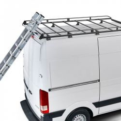 Fiat Scudo (Länge L1) MIT 4-5 Fixpunkte. (2022 bis ...) - Evo Rack Stahl Lastenkorb (230 x 140cm) inkl. Windspoiler