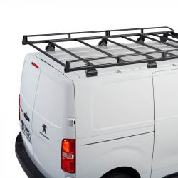 VW Transporter T5/T6/T6.1 (Länge = L2) (MIT Fixpunkten im Dach) - Evo Rack Stahl Lastenkorb (320 x 140cm) inkl. Windspoiler