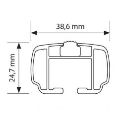 Mercedes GLC (SUV 5-türig) (Typ X254) (06/2022 bis ...), Aluminium Grundträger f. geschlossene Reling - Nordrive HELIO