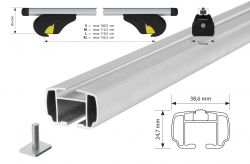 FORD, C-Max mit Dachreling, 11/2010 bis 06/2019 - Aluminium Dachträger - HELIO RAIL