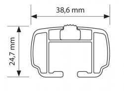 EVOS 4-Kant-ALU (Spannträger) Grundträger  Opel Astra L. Sports Tourer OHNE Reling (03/2022 bis …)